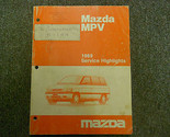 1989 Mazda MPV Servizio Highlights Negozio Manuale OEM Libro 89 Fabbrica X - £23.72 GBP