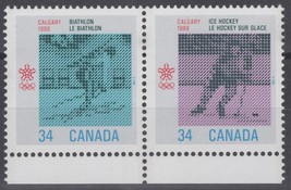 ZAYIX - 1986 Canada 1112a MNH Calgary Olympics pair Hockey Skiing 060422S05M - £1.19 GBP