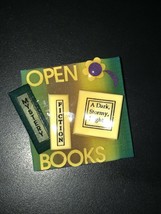 Estate Book Pins by Lucinda OPEN BOOKS Mystery Fiction A Dark, Stormy, Night Pin - £13.13 GBP