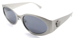 Versace Sunglasses VE 2263 1266/6G 56-18-140 Matte Silver / Lt Grey Mirror Black - £247.01 GBP