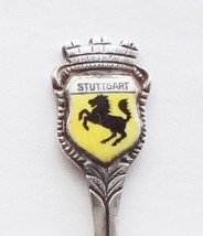 Collector Souvenir Spoon Germany Stuttgart Coat of Arms Porcelain Enamel Emblem - £11.78 GBP