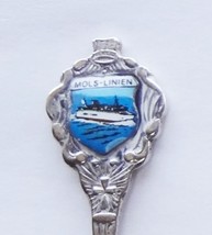 Collector Souvenir Spoon Denmark Danmark Mols-Linien Ferry Defunct Porcelain - £11.98 GBP