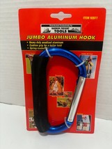 NEW Jumbo Aluminum Blue Carabiner D-Ring Spring Snap Hook Cushion Grip - £4.28 GBP