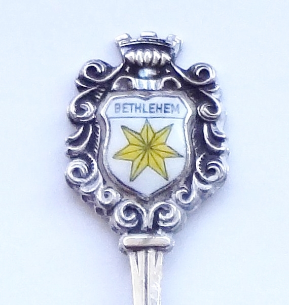 Collector Souvenir Spoon West Bank Bethlehem Seven Pointed Star - $14.99