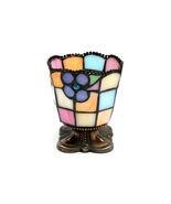 PartyLite Hydrangea Stained Glass Floral Votive Tea Light Candle Holder - $17.82