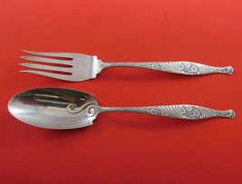 Towle Sterling Silver Salad Serving Set 2-Piece #10 10 1/4&quot; Antique Vintage - £386.97 GBP