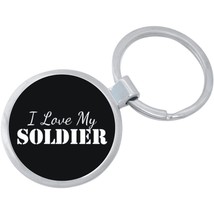 I Love My Soldier Keychain - Includes 1.25 Inch Loop for Keys or Backpack - £8.63 GBP