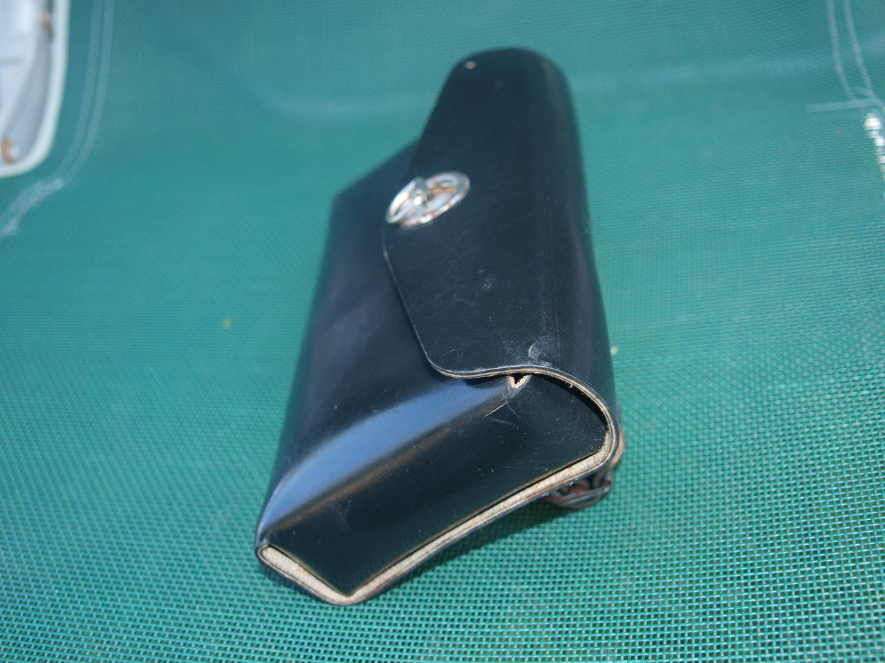 VINTAGE SOVIET RUSSIAN USSR BIKE BICYCLE WRENCH TOOL BOX BAG BLACK 1970 - $12.86
