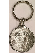 Always By My Side Pet Dog Paw Print Beach Footprint Pewter Color  Keychain - $5.99