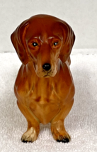 Vintage Lefton Brown Dachshund Weiner Dog Porcelain Figurine Sticker Japan - $34.16