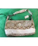 Authentic COACH Beige/Cream Signature Satchel Hobo Bag - 17434 - £27.18 GBP