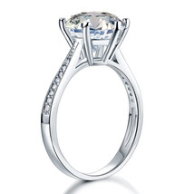 925 Sterling Silver Bridal Wedding Engagement Ring 3 Ct Lab Created Diamond - $79.99