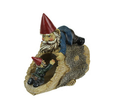 Scratch &amp; Dent Resin Garden Gnome Downspout Cover Decorative Gutter Drain Spout - £19.54 GBP