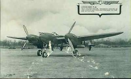 LOCKHEED P-38 FIGHTER vintage WWII-era 5&quot; x 8&quot; photo card - $9.89