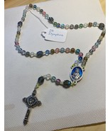 Handmade - St. Dymphna Medallion Rosary - Free Shipping - €29,38 EUR