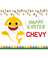 Baby Shark Easter Basket Sticker, Personalized Baby Shark Easter Label - £2.29 GBP+