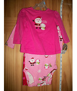 Carter Baby Clothes 3M-6M Christmas Holiday Santa Favorite Pink Girl Out... - $14.24