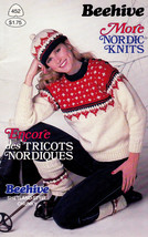 MORE NORDIC KNITS BEEHIVE PATONS 452 JACKETS CARDIGANS SWEATERS HAT LEGW... - £3.91 GBP