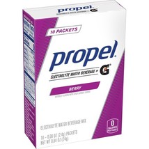 Propel Electrolyte Enhanced Water Drink Mix Powder - 10 Packets (Open Box) - $66.06 MXN