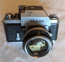 Classic Nikon F Camera w Nikkor 50mm f/1.4 lens - £326.91 GBP