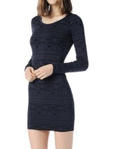 PARKER Fair Isle Sexy Body Con Blue &amp; Black Long Sleeve Dress (Size XS) - $440 - £55.78 GBP