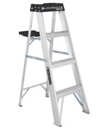 Lightweight 4 Ft Aluminum Step Ladder 250 Lb Capacity Slip Resistant Fol... - $89.53