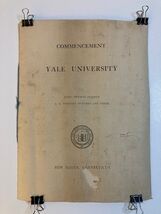 1903 Yale University Commencement 9x12 Program New Haven Connecticut Col... - €49,01 EUR