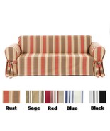 All Cotton 100% Stripe Sofa or Loveseat Slipcover/Sofa/Chair Cover in 5 ... - $74.61 CAD+