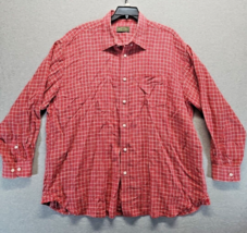 Orvis Signature Collection Red Plaid Button Up Long Sleeve Shirt XXL (1s7) - £12.22 GBP