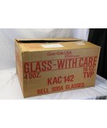 48 Libbey 16oz Coke Coca Cola Glasses Bell Shaped - $1,637.94 MXN