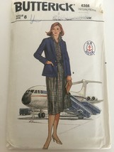 Butterick Sewing Pattern 6356 JG Hook Career Jacket Skirt Blouse Vintage 8 Uncut - £4.70 GBP