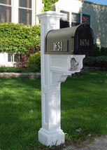 MAYNE 5846W Charleston Plus Mailbox Post- White - $235.48
