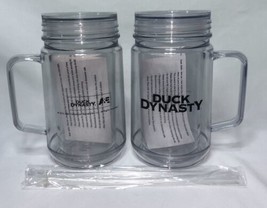 Duck Dynasty 24 Oz Insulated Mason Jar w/ Lid &amp; Straws Missouri Lottery ... - £11.61 GBP