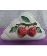 Vtg 3D Painted Apple Tree Ceramic Napkin Mail Letter Holder Made in Italy  - £8.09 GBP