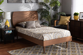 Adonis Walnut Brown Twin Size Platform Bed - $8,455.93 MXN