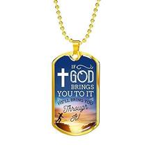 Express Your Love Gifts If God Brings You to It Necklace Stainless Steel or 18k  - £35.65 GBP