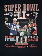 2017 NFL Super Bowl LI T-Shirt Graphic Tee Patriots Vs  Falcons Sz XL To... - £13.61 GBP