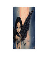 Beautiful Black Winged Angel Microfiber Beach Towel - $500.34 MXN+