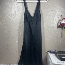 Lauren Ralph Lauren Black Wide Strap Deep V Neck Cross-Back Maxi Dress S... - $511.24 MXN