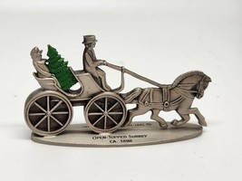 Vintage Hallmark 1981 Open-Topped Surrey Pewter Horse &amp; Carriage Little Gallery - £11.18 GBP