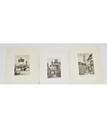 Paul Fuhrmann (1893-1952) - Signed Black and White Etchings - Lot of 3 - $238.38 CAD
