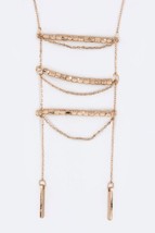 Metal Beads Layer Drop Necklace - £5.99 GBP