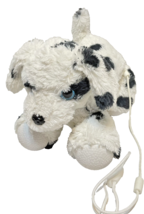 Jay Play My Tuggies Lets Walk Plush White Black Spotted Dog with Leash 8... - $13.25