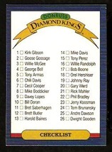  1986 Leaf Donruss Baseball Card Diamond Kings Checklist  nr mt Unmarked - £0.39 GBP