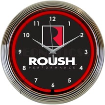 Roush Performance Wall Mount Light 15&quot; Neon Clock 8RSHPF - £68.73 GBP