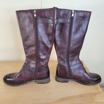 Womans Naturalizer Tanita Wide Calf N5 Comfort Brown Leather riding Boots Size 7 - £39.00 GBP