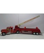 NYLINT FIRE DEPT. Vintage 1980s Classic Aerial Hook-N-Ladder Red Fire Tr... - €39,04 EUR