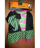 Dog Clothes Medium Witch Halloween Costume Set Hat Animal Outfit New Pet... - $10.38 CAD