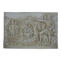 Bas Relief Spartan Warrior King Leonidas Battle of Thermopylae Wall Décor - £146.48 GBP