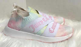 Juicy Couture Womens Sz 7 Slip On Shoes Sneakers Pink Multicolor Announce - £20.29 GBP